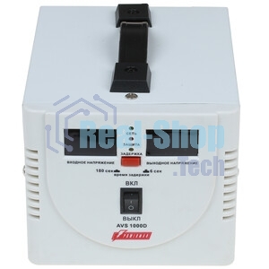 Стабилизатор напряжения Powerman AVS-D Voltage Regulator 1000VA, Digital Indication, 2x Schuko Outlets, 1m Power Cord, 230V, 1 year warranty, белый