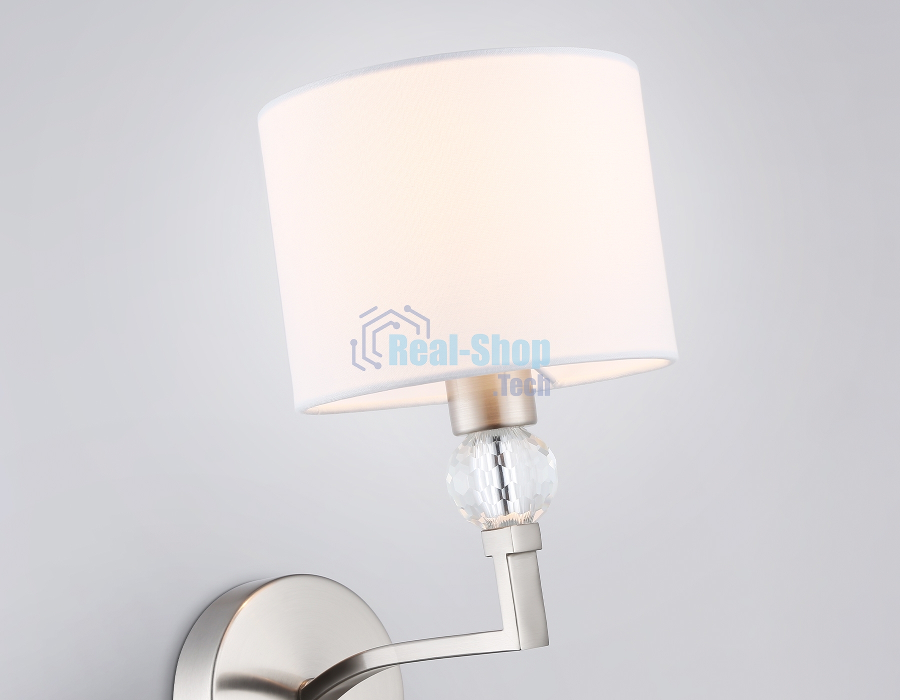 Настенный светильник Ambrella light LH71125 SN/WH никель/белый E14 max 40W 220*140*250
