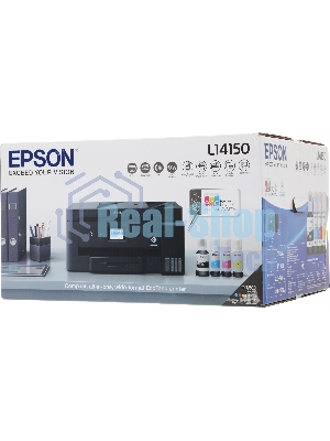 МФУ струйное Epson L14150, (C11CH96404/C11CH96505/C11CH96403/C11CH96502/C11CH96507), A3, цветной, печ. 38 стр/мин (ч/б) 24 стр/мин (цв.), 1200 x 4800 dpi (печать) 1200x2400dpi (скан.), USB, RJ-45, Wi-Fi
