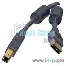 Кабель Defender USB04-10 PROКабель USB 2.0 для соед. 3.0м AM/BM, зол.конт, 2фер.фил.