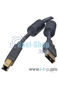 Кабель Defender USB04-10 PROКабель USB 2.0 для соед. 3.0м AM/BM, зол.конт, 2фер.фил.