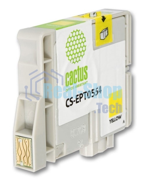 Картридж струйный Cactus CS-EPT0554 желтый (10 мл) для Epson Stylus RX520/Stylus Photo R240