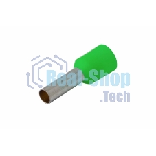 Наконечник штыревой втулочный изолированный Rexant F-12 мм 6 мм² (НШВи 6.0-12/Е 6,0-12/E6012) зеленый
