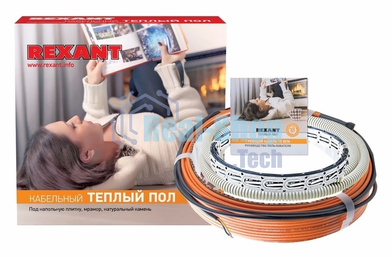 Теплый пол Rexant Standard RND-120-1800 (1800Вт/120м/S обогрева, м2: 11,2-15,0) (двух жильный)