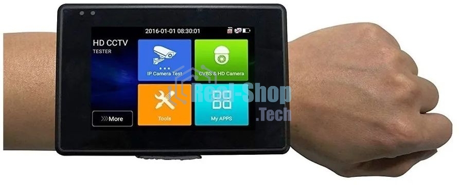 Универсальный наручный монитор-тестер Tezter TIP-H-4(Hand) AHD/CVI/TVI/CVBS и IP-видеосистем