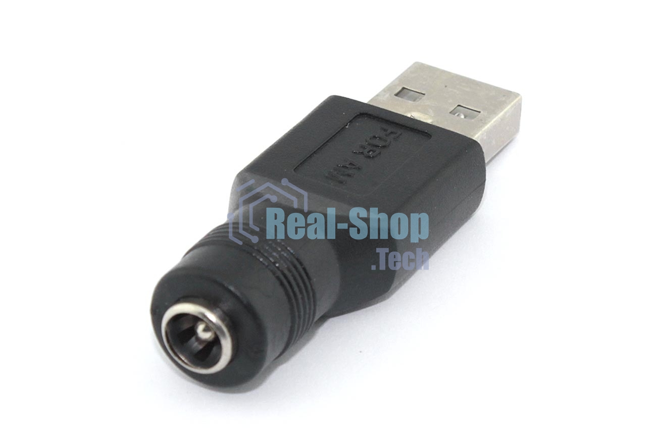 Переходник 5,5х2,5 на USB Type A папа
