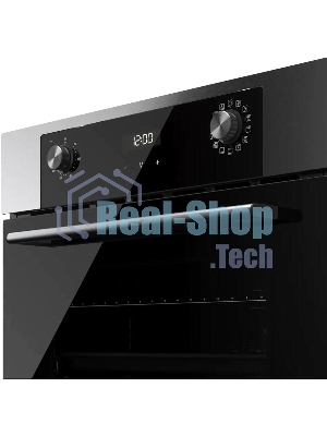 Встраиваемый духовой шкаф Kuppersberg HO 677 BX, High-Tech, объем 70 л, 13 режимов, электронное управление (утапливаемые переключатели, аналоговый дисплей), телескопические направляющие на одном уровне, максимальная температура 300 градусов, 2 стекла в дверце, черный/нержавеющая сталь