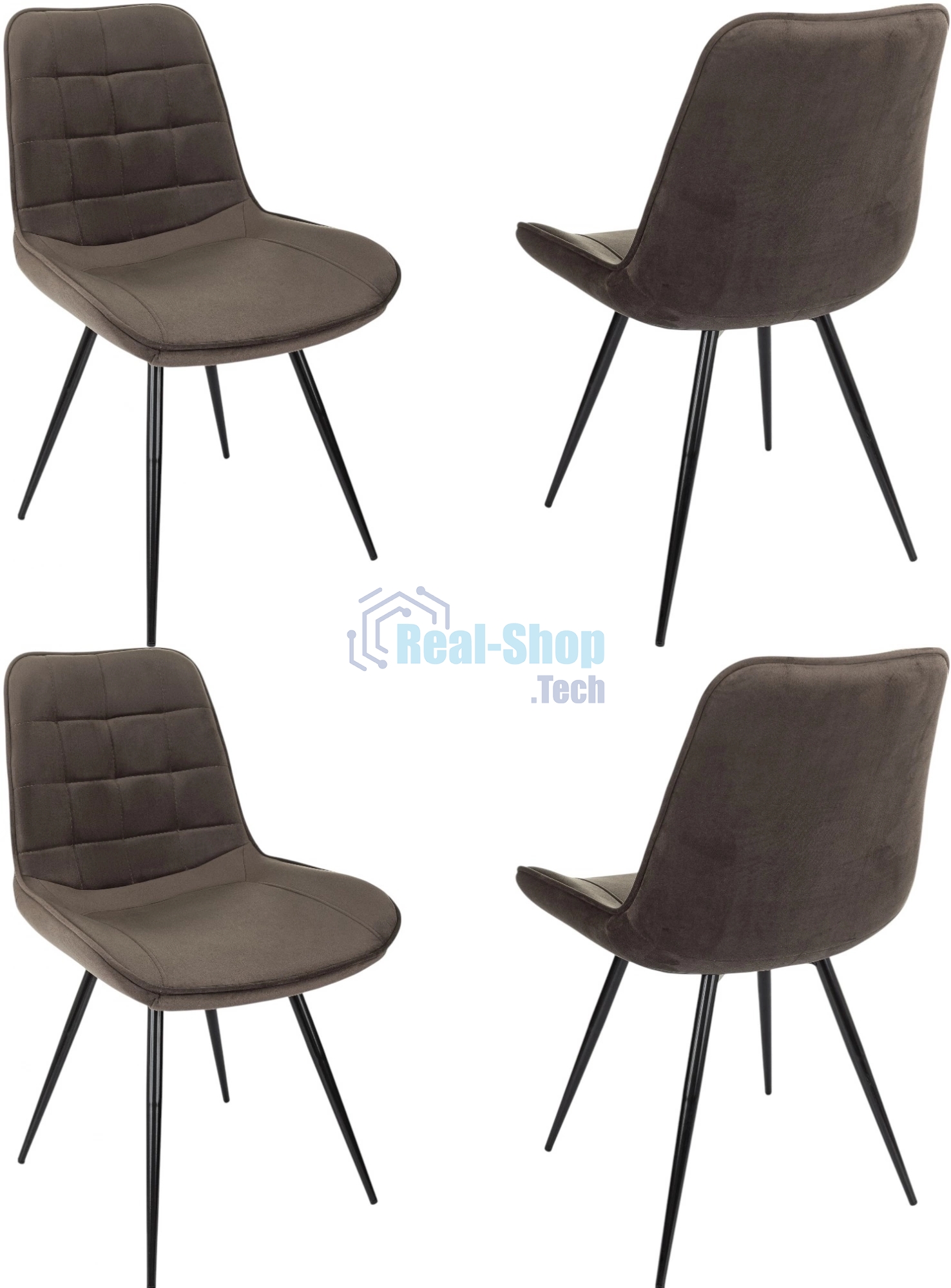 Стул для дома Бюрократ CH-K2_4 комплект 4 шт коричневый Holland 74 металл черный на ножках