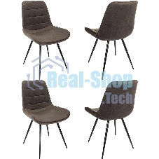 Стул для дома Бюрократ CH-K2_4 комплект 4 шт коричневый Holland 74 металл черный на ножках