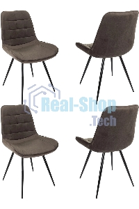 Стул для дома Бюрократ CH-K2_4 комплект 4 шт коричневый Holland 74 металл черный на ножках