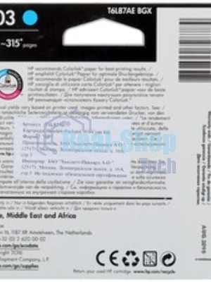 Картридж струйный HP 903 T6L87AE голубой для HP OJP 6960/6970 (315стр.)