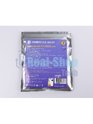 Светодиодная лента Ambrella light GS1502 2835 240Led/ 19.2W m/ 12V IP20 4500K/ 5000*10*1.2mm (2 конт.)