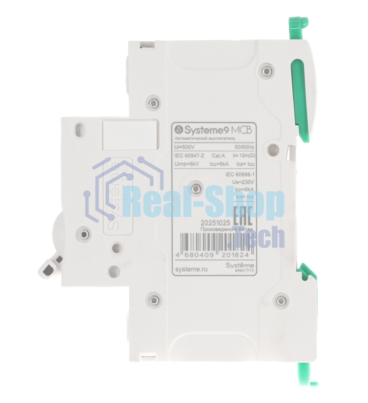 Systeme9 Выключатель автоматический (АВ) D 10A 1П 6kA 230В (кратно 1)