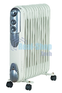 Обогреватель масляный Ресанта ОМПТ-12Н (12 секций) белый, 2500 Вт, 25 м2, термостат 67/3/5