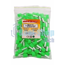 Наконечник штыревой втулочный изолированный Rexant F-12 мм 6 мм² (НШВи 6.0-12/Е 6,0-12/E6012) зеленый