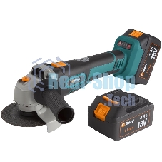 Угловая шлифовальная машина аккумуляторная Bort BWS-18Li-125 Диам. диска 125 мм; Аккумулятор 4 А.ч; Скорость холостого хода 4 000 - 9 000 об/мин;