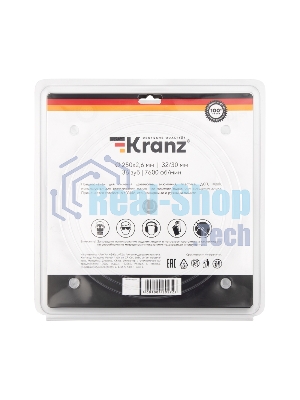 Диск пильный Kranz 250 мм х 36 зуб х 32/30 мм