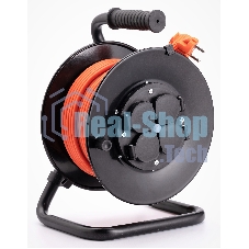 Удлинитель силовой Starwind ST-PSR4.30/G-20 4x3.0 кв.мм 4 розет. 30 м ПВС 20A катушка темно-серый