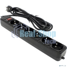 Сетевой фильтр ExeGate EX119393RUS SP-6-3B (6 розеток, 3 м, евровилка, черный)