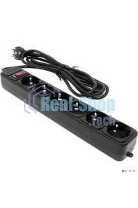 Сетевой фильтр ExeGate EX119393RUS SP-6-3B (6 розеток, 3 м, евровилка, черный)