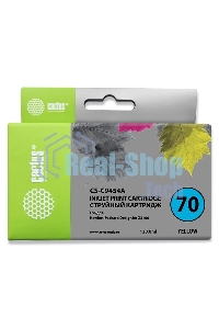 Картридж струйный Cactus CS-C9454A желтый для №70 HP Designjet Z3100 (130мл)