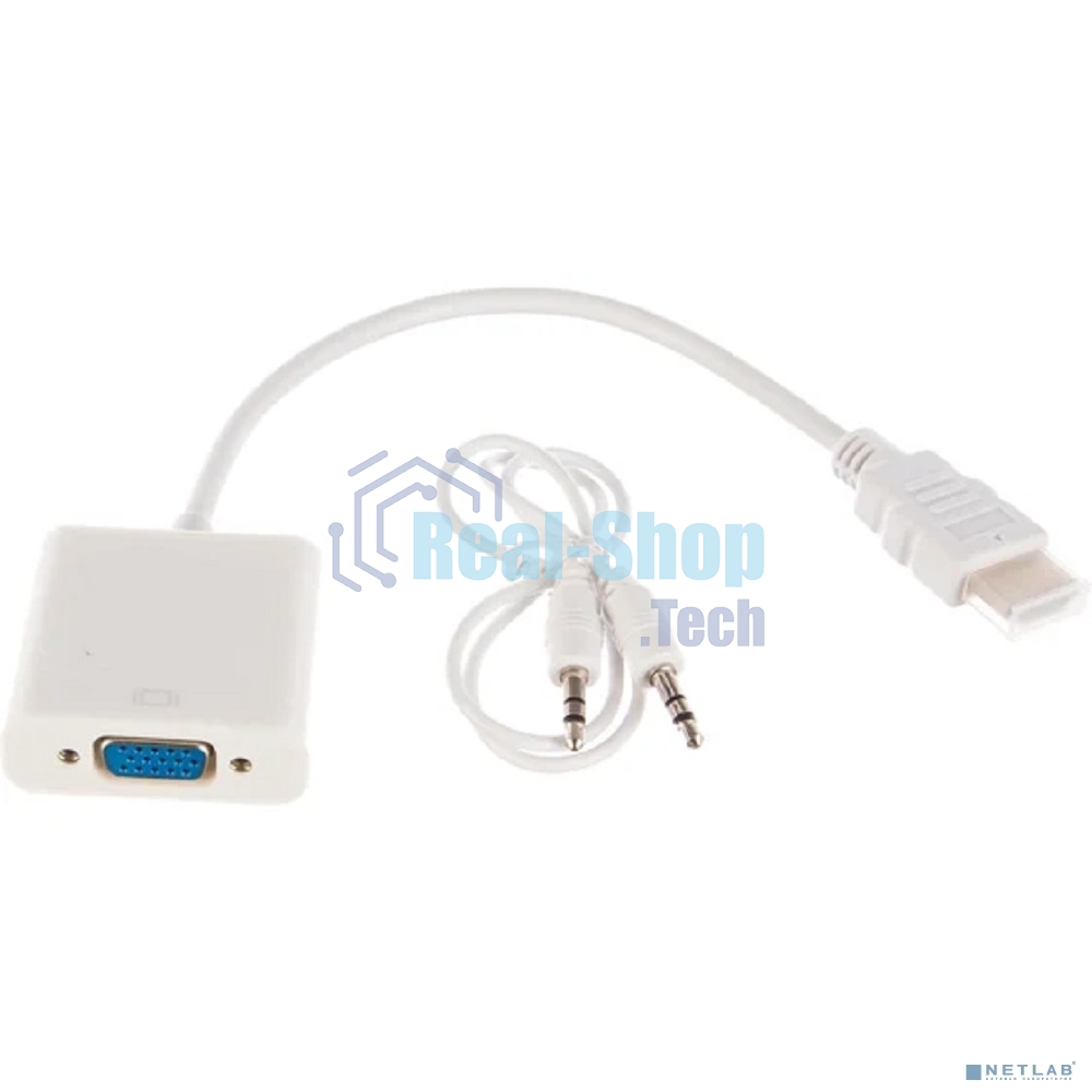 Переходник штекер Rexant HDMI - гнездо VGA, провод + шнур стерео 3,5 мм