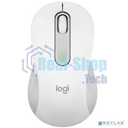 Мышь беспроводная Logitech Signature M650 L белый, 4000 dpi, радиоканал, Bluetooth, USB, кнопки - 5