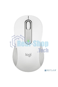 Мышь беспроводная Logitech Signature M650 L белый, 4000 dpi, радиоканал, Bluetooth, USB, кнопки - 5