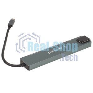 Док-станция Gembird UHB-D3, USB Type-C, USB 2.0, USB 3.1, USB Type-C PD87W, USB Type-C, HDMI, SD/TF, RJ45, USB Type-C