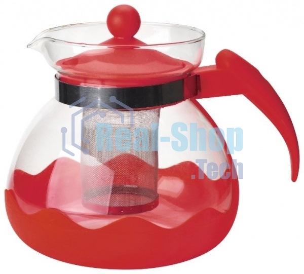 Чайник заварочный MALLONY Decotto-1500 с пластик ручкой, фильтр из нерж ст, 1,5 л