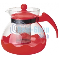 Чайник заварочный MALLONY Decotto-1500 с пластик ручкой, фильтр из нерж ст, 1,5 л