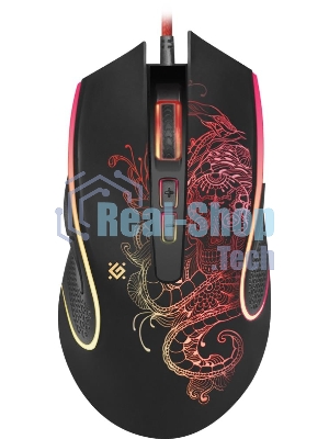 Мышь проводная Defender Venom GM-640L черный, 3200 dpi, USB, кнопки - 8