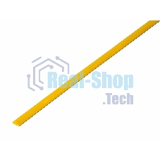 Термоусадочная трубка Rexant 3,5/1,75 мм, желтая, упаковка 50 шт. по 1 м
