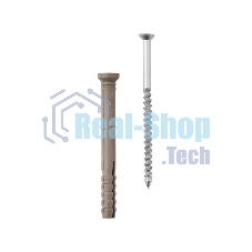 Дюбель-гвоздь Kranz потайной бортик, полипропилен 6х60 пакет (100 шт/уп)