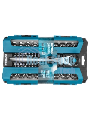 Набор торцевых головок Gross 14145 трещотка 120 зубьев, 36 предметов