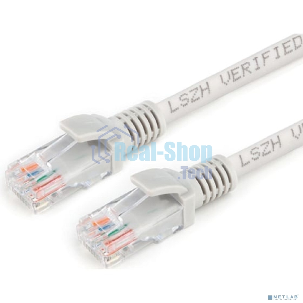 Патч-корд LSZH медный UTP Cablexpert PP30-1M cat.5e, 1м, литой, многожильный, серый