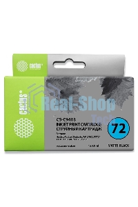 Картридж струйный Cactus CS-C9403 №72 черный матовый (130 мл.) для HP DJ T610/T620/T770/T1100/T1100MFP/T1120/T1200