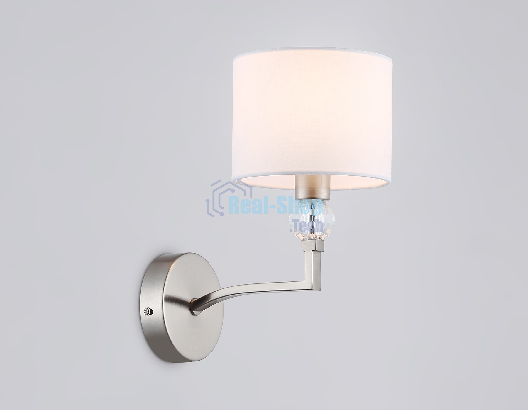 Настенный светильник Ambrella light LH71125 SN/WH никель/белый E14 max 40W 220*140*250