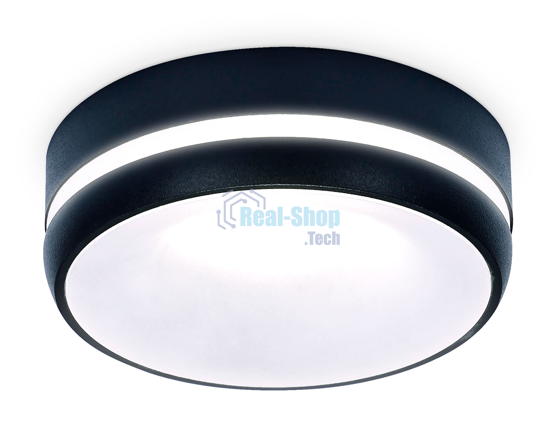 Светильник Ambrella light TN3335 SBK/FR черный песок/белый матовый GU5.3 D96*46
