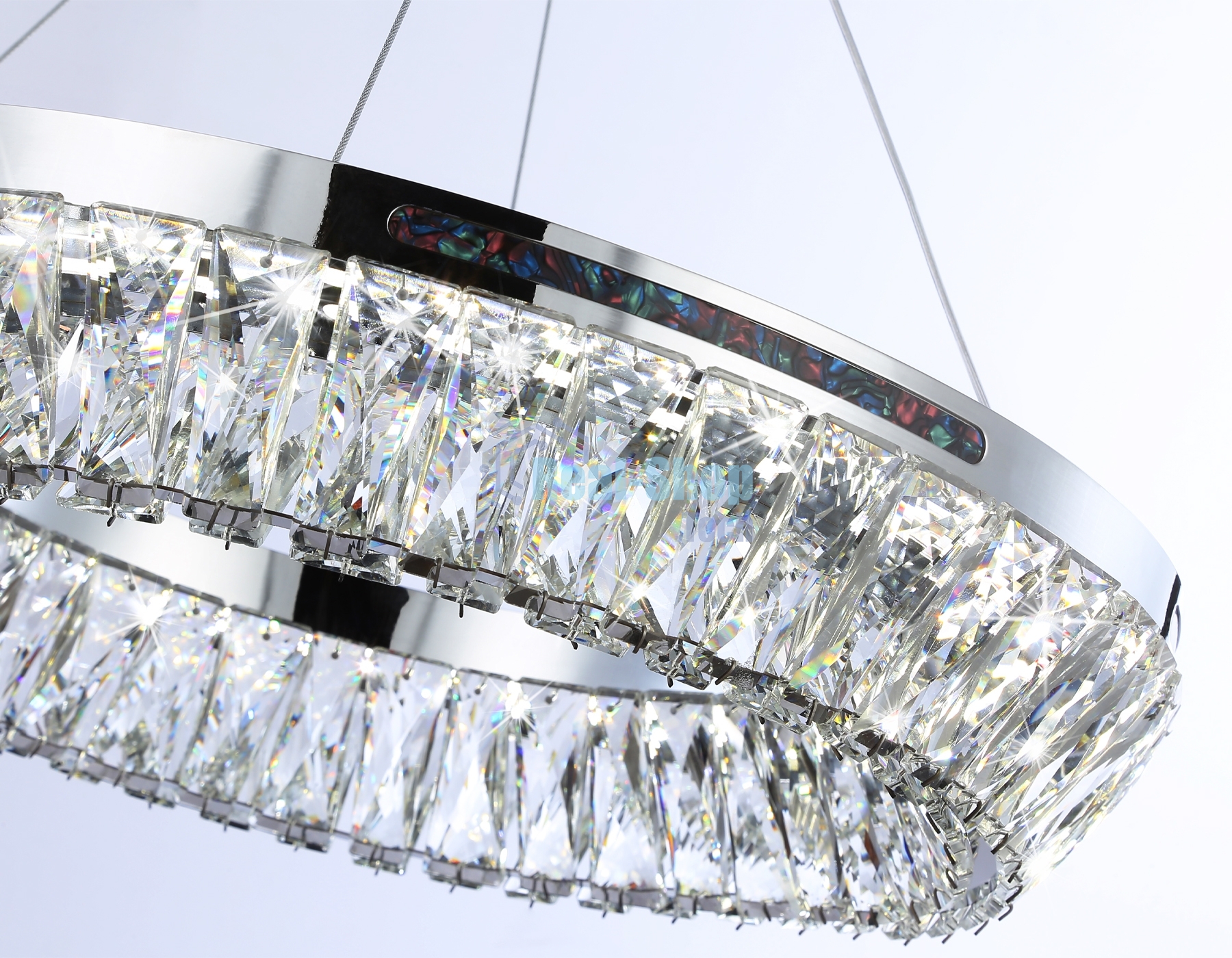 Светильник Ambrella light TR5022 CH/CL хром/прозрачный 3000K/4200K/6400K 47W D500*540 (Без ПДУ)