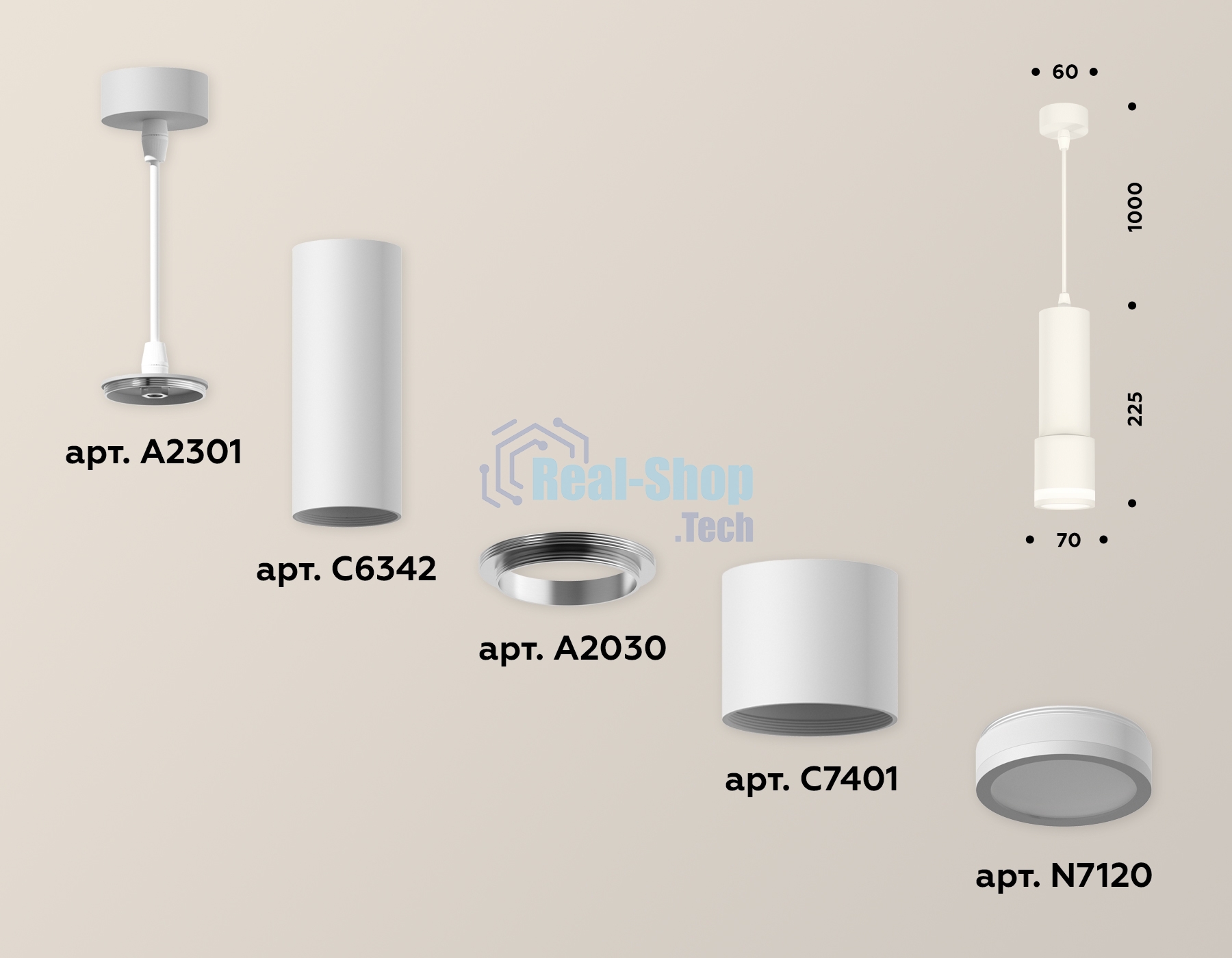 Светильник Ambrella Light XP7401021 SWH/FR белый песок/белый матовый MR16 GU5.3 (A2301, C6342, A2030, C7401, N7120)