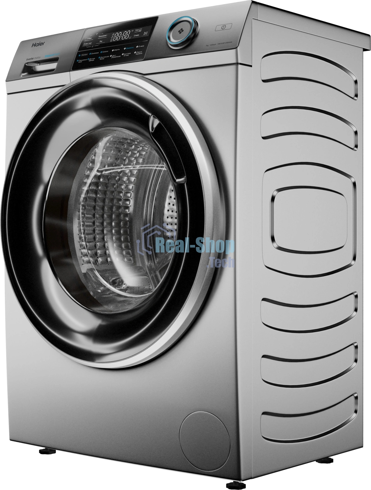 Стиральная машина Haier HW70-BP12969ASE серебристый, загрузка фронтальная 7 кг, 1200 об/мин., класс: A+++