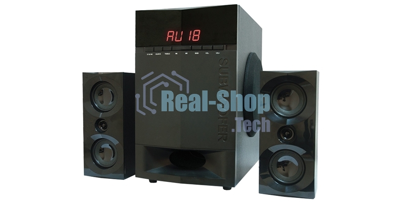 Акустическая система Dialog Progressive AP-230 BLACK акустические колонки 2.1, 35W+2*15W RMS, Bluetooth, USB+SD reader