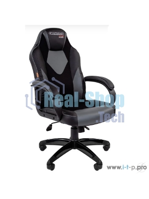 Кресло Chairman game 17 черный, экокожа, 120 кг, механизм качания