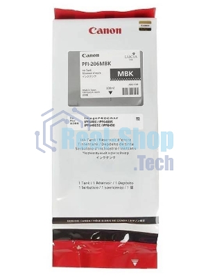 Картридж струйный PFI-206MBk (5302B001), для Canon iPF6400/6450, Черный Матовый, 300ml