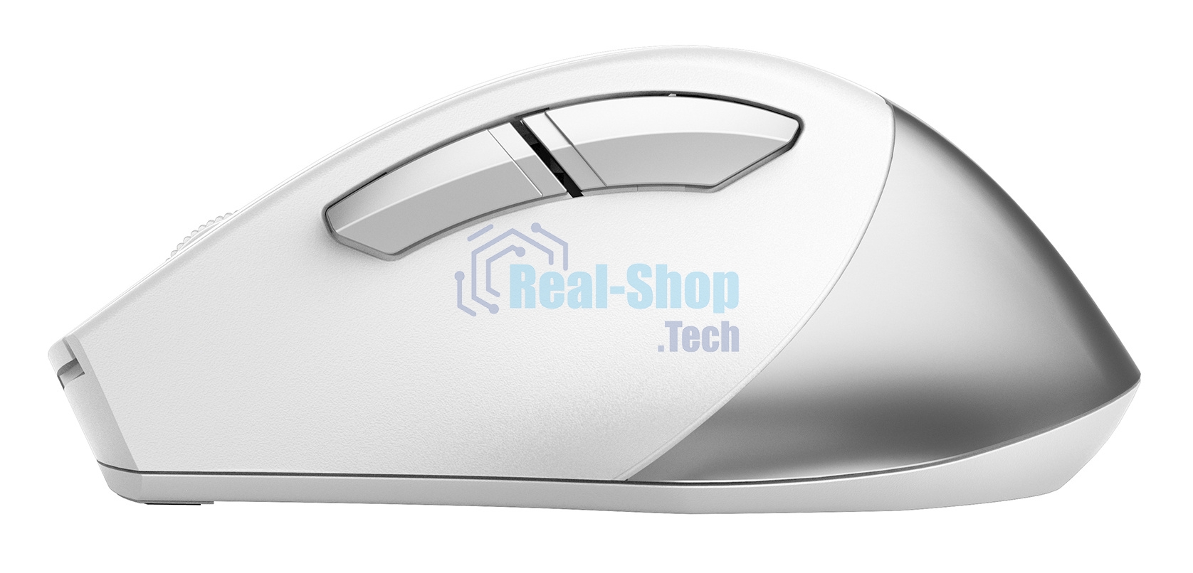 Мышь беспроводная A4Tech Fstyler FG35 серебристый/белый, 2000 dpi, радиоканал, USB, кнопки - 6