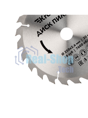 Диск пильный Kranz 250 мм х 24 зуб х 30 мм