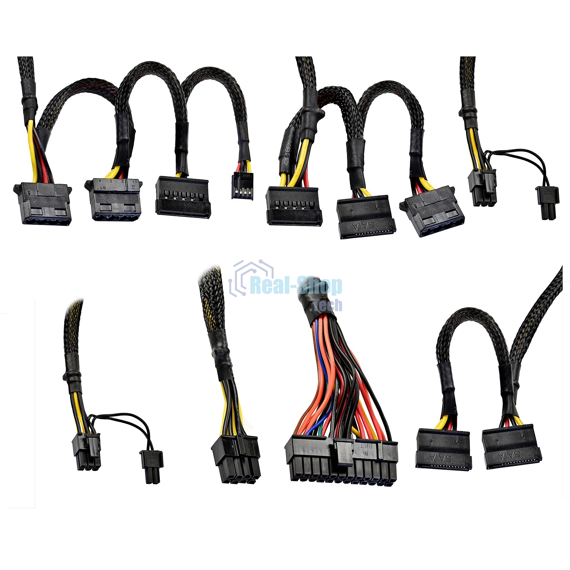 Блок питания ExeGate 900PPX (EX222114RUS-S), 900Вт, 80 PLUS, 140мм, модульый, черный