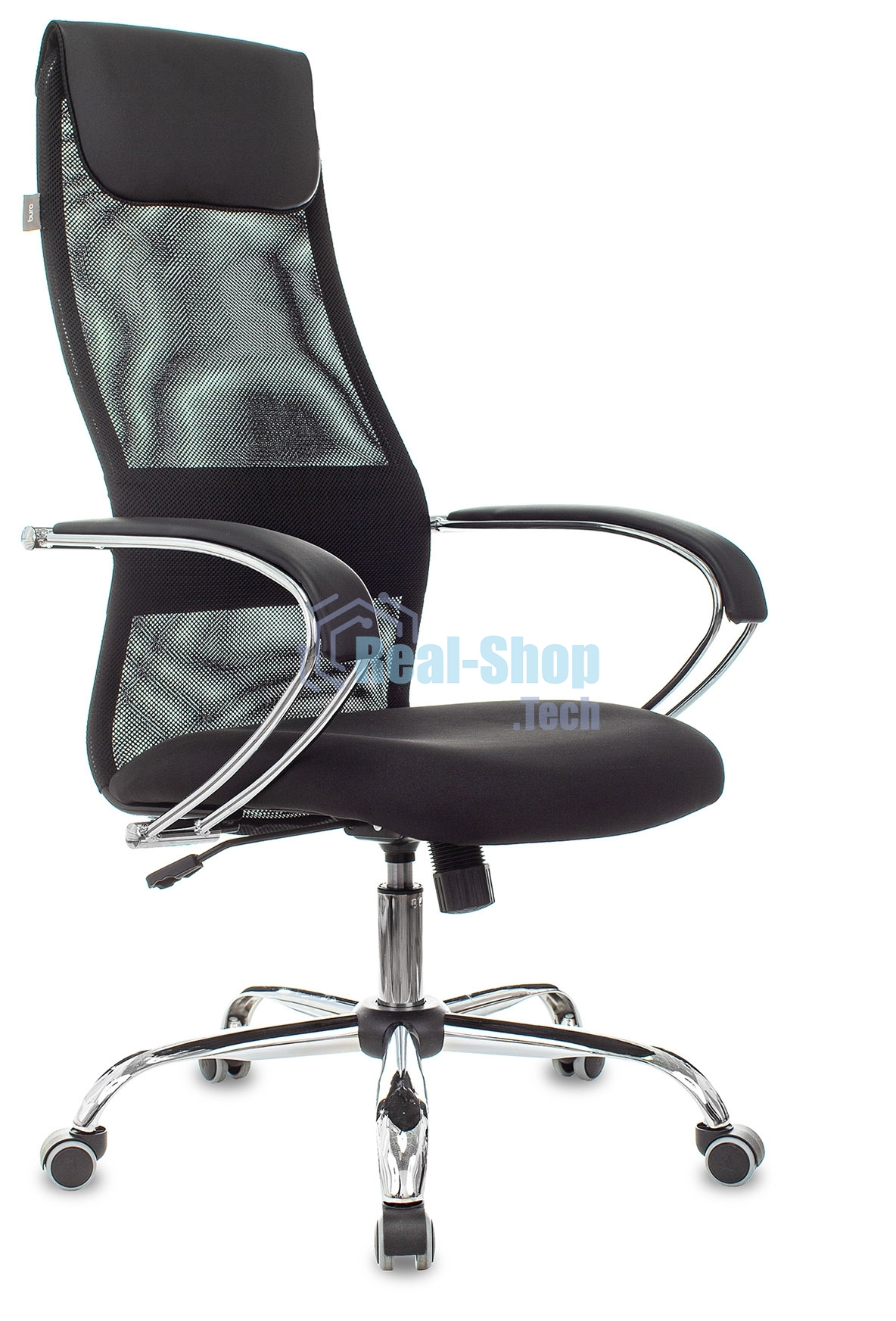 Кресло руководителя Бюрократ CH-607SL TW-01 Neo Black черный, сетка/ткань с подголов. на колес. металл хром