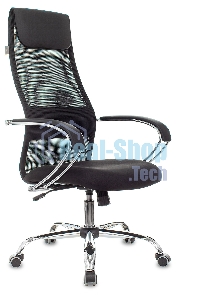 Кресло руководителя Бюрократ CH-607SL TW-01 Neo Black черный, сетка/ткань с подголов. на колес. металл хром